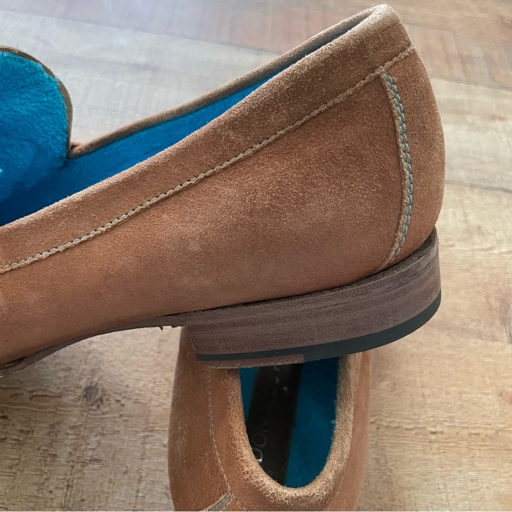 Donald J Pliner NAIM Waxy Suede Shoes with Aqua Terry Lining NEW mens 11 - Picture 8 of 11